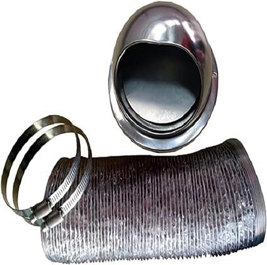 Outside Vent Kit W/damper, Stainless Steel