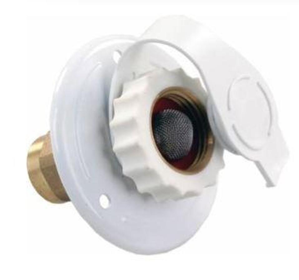 City Water Flange White Metal Fpt