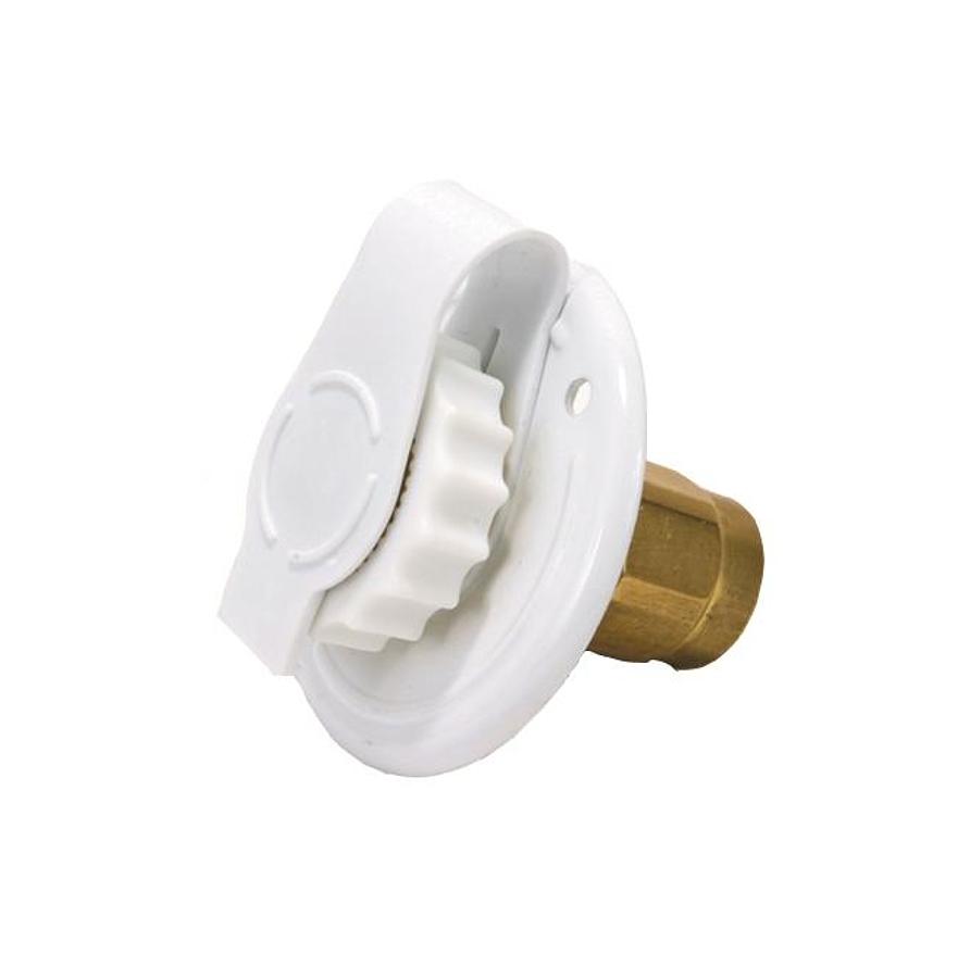 City Water Inlet - Flush Mount White, Bulk