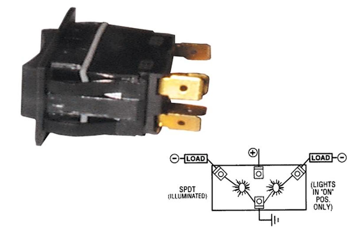 Switch - Soft Spot Illuminated Rocker - Mom On-off-mom On (single Pole)