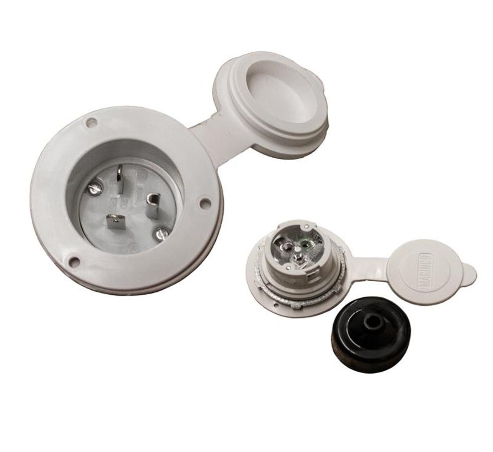 Power Inlet - 20 Amp White