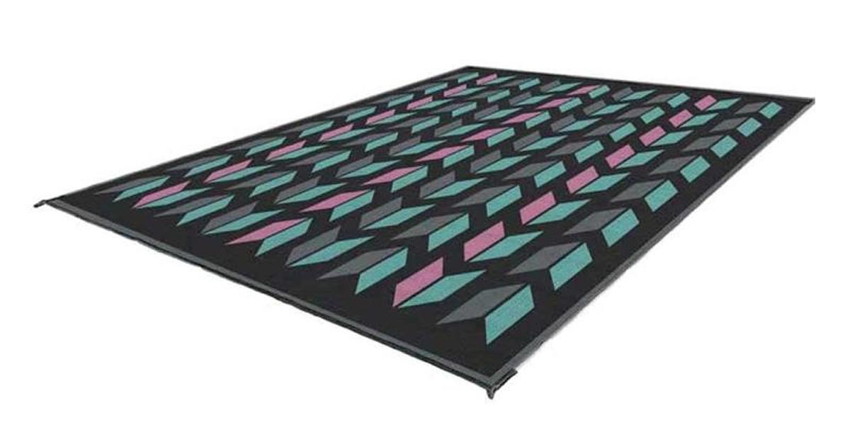 Chevron Vice Outdoor Mat 9' X 9' Bermuda/pink/graphite/black