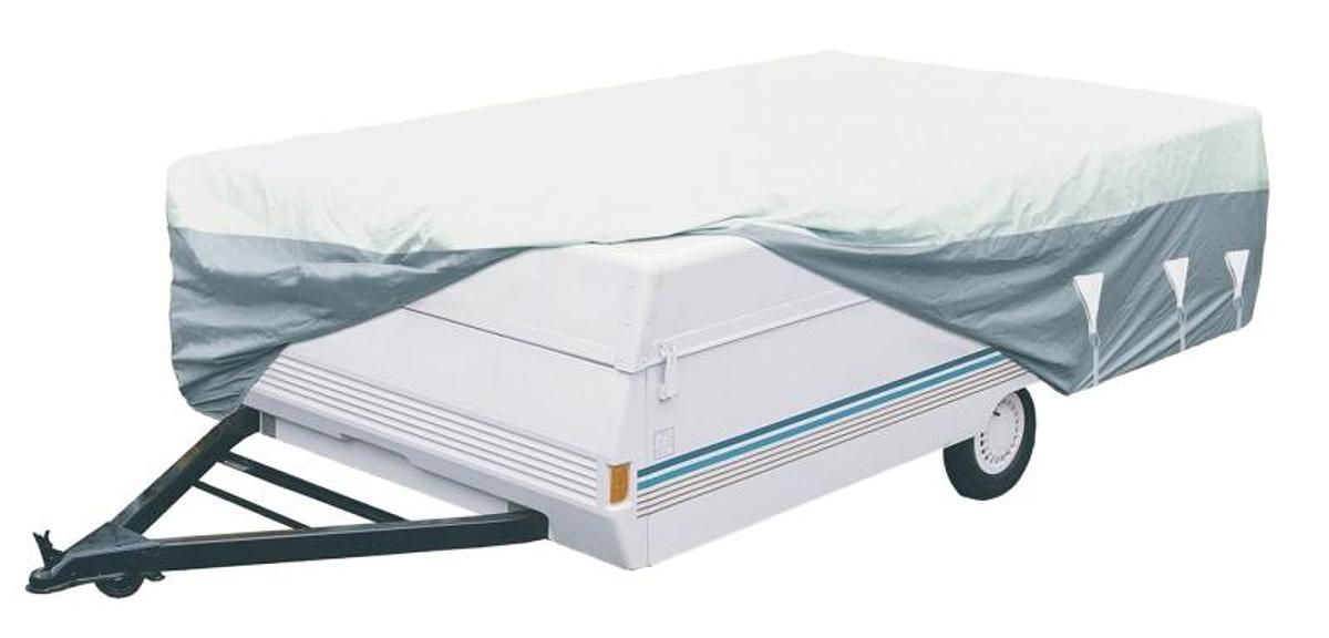 Cover Tent Trailer 8' To 10' Deluxe Polypro 3 Grey/white