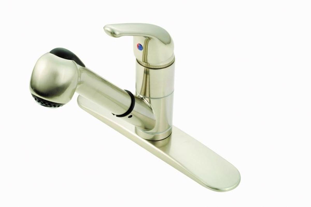 Faucet - Kitchen With Pull Out Spout And Spray Brushed Nickel