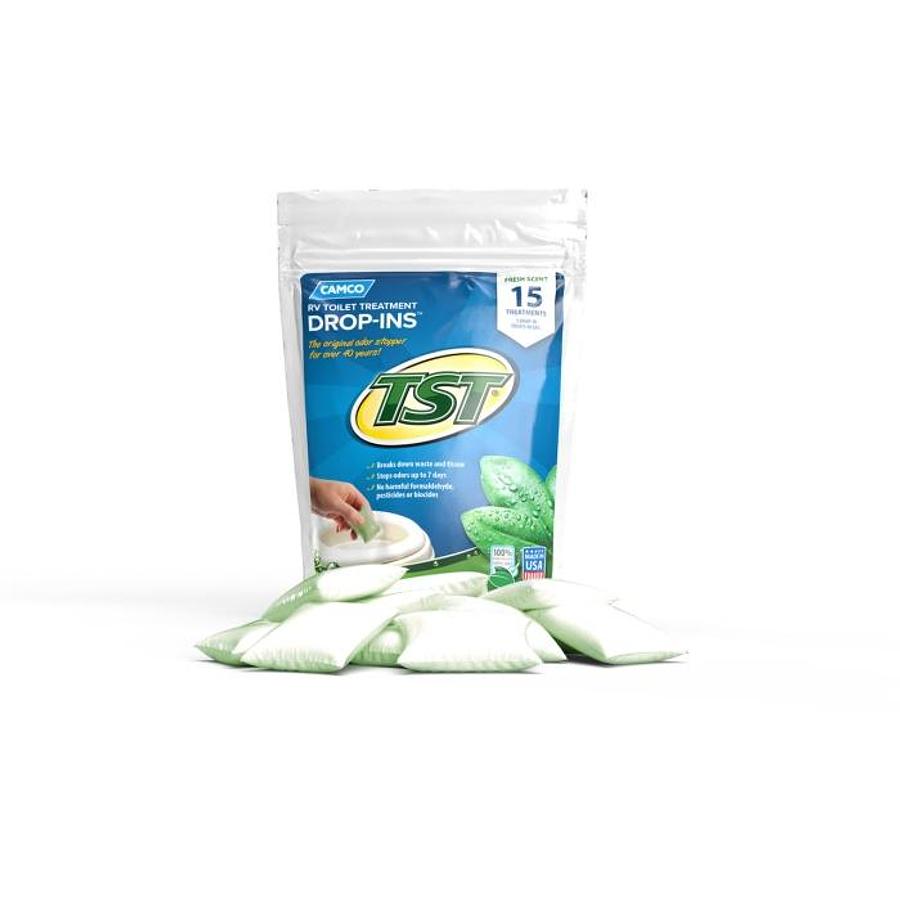 Camco Tst Rv Toilet Treatment Drop-ins, Fresh Scent, 15-count