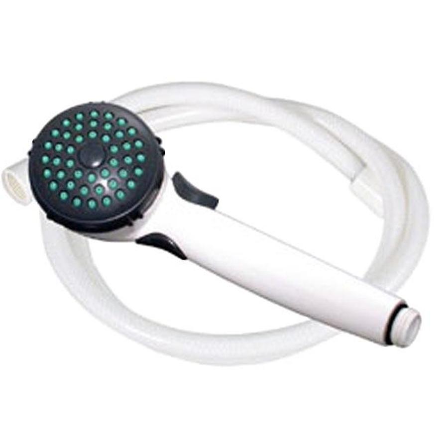 Shower Hand Set White W/60" Metal Hose 3 Function