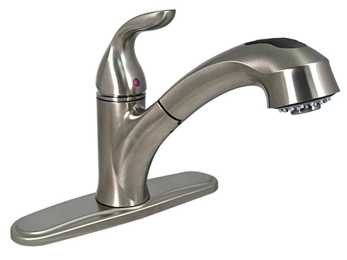 Faucet - 8' Kitchen Hybrid 8" With Pull Out Spray - Brushed Nickel