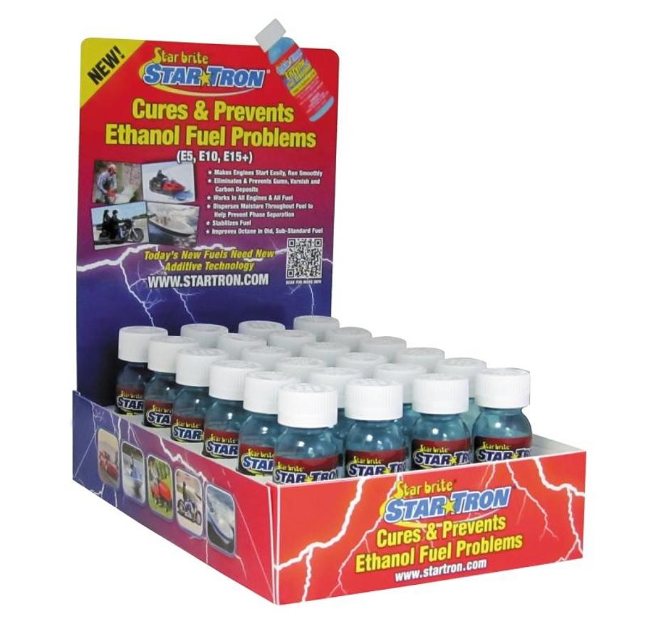 Star Tron Enzyme Fuel Treatment Display - 24 1 Oz. Bottles