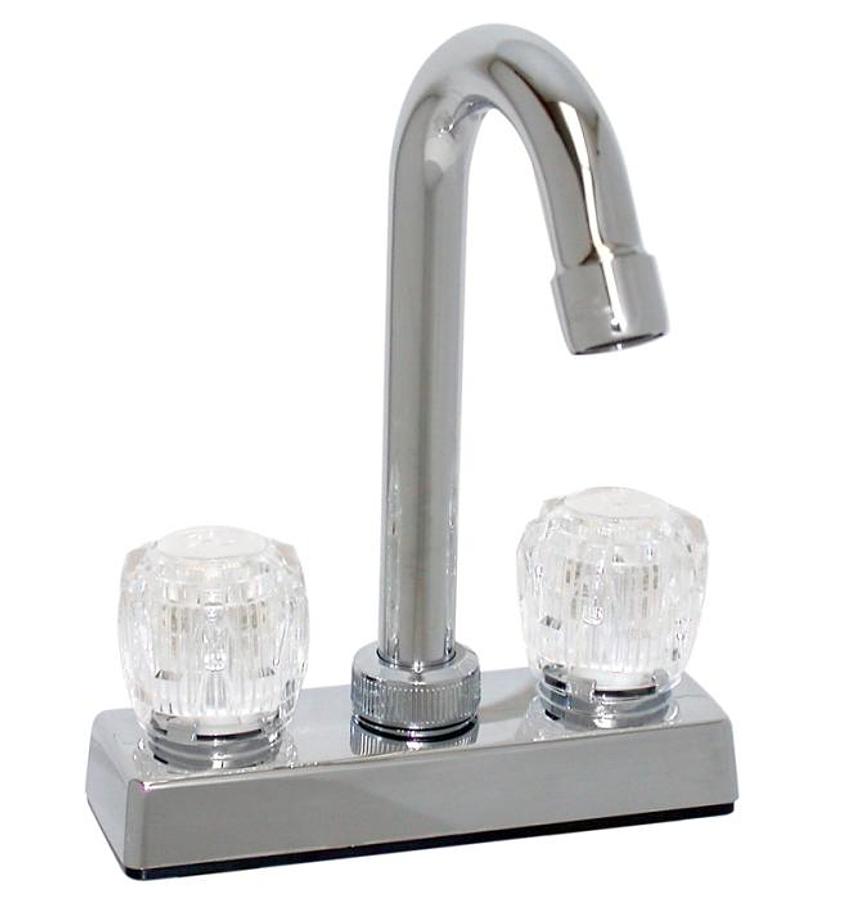 Bar Faucet 4" Two Handles 6" Spout - Chrome
