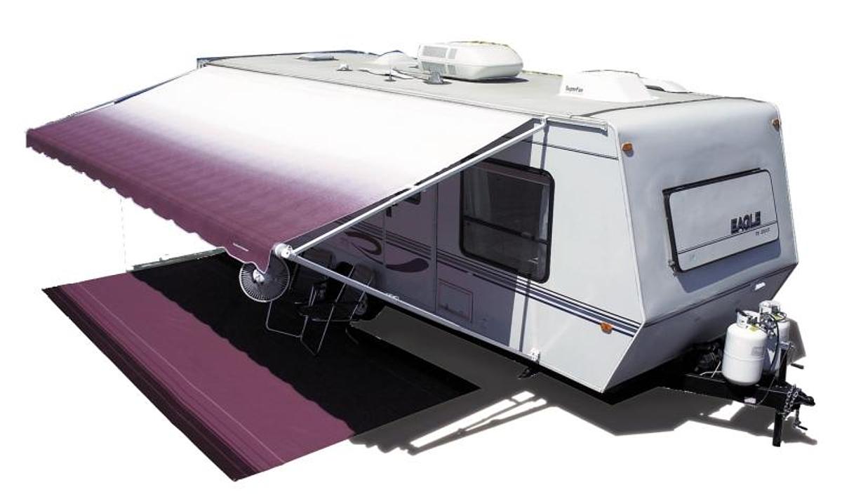 Fiesta Awning 18' Blue Shale Fade White Weatherguard And Castings