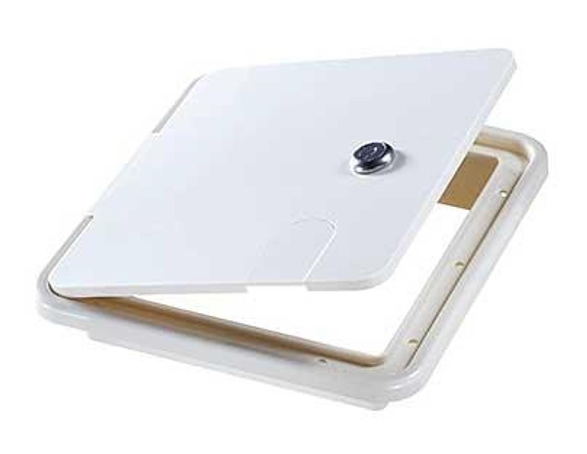 Large Locking Cable Hatch Rectangular - Polar White