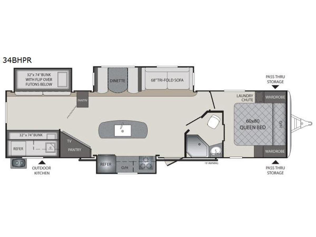 Used Used 2018 Keystone RV Premier Ultra Lite 34BHPR