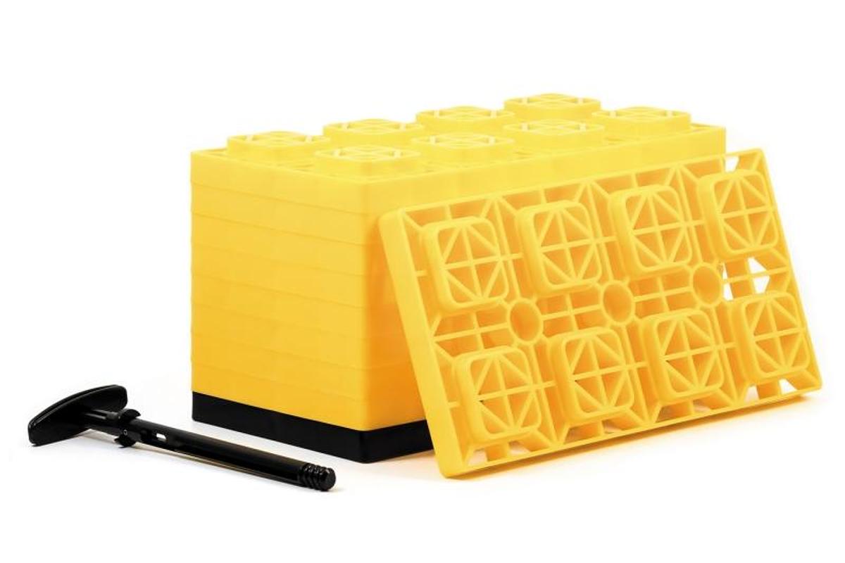 Fasten Leveling Blocks W/ T-handle 4x2 Yellow 10/pk