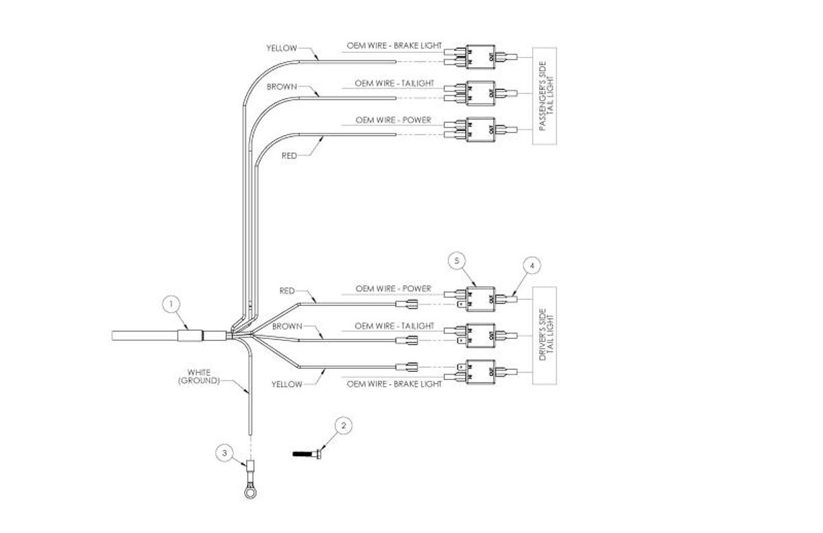Progressive Lit Vehicle Tail Light Wiring Kit