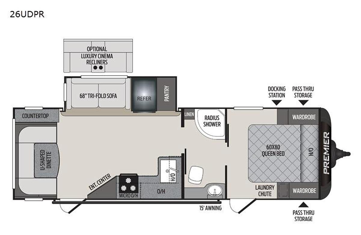 Used Used 2020 Keystone RV Premier Ultra Lite 26UDPR