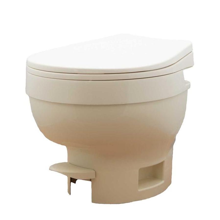 Aqua-magic Vi Lo Foot Flush Parchment W/slo Close Seat