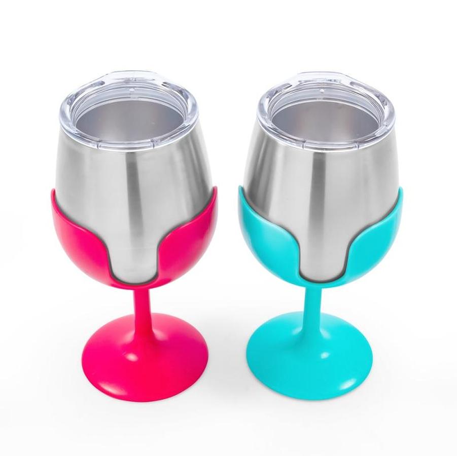 Libatc Wine Tumbler Set - Blue/pink
