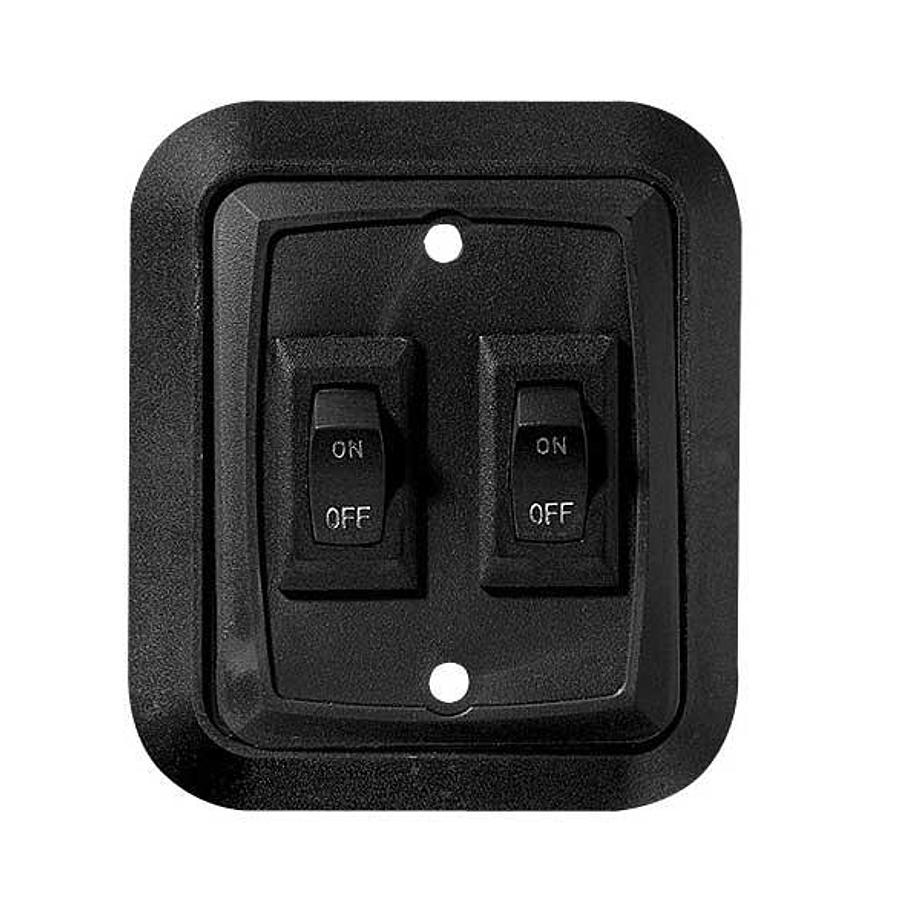 Wall Plate Switch, Black, Double