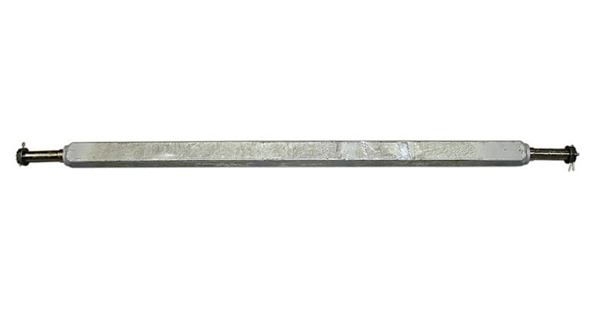 Axle 2000 Lb 2 Inch Square 64 Inch Approx. Overall Length - Galvanized - Hub Face 59 Inch