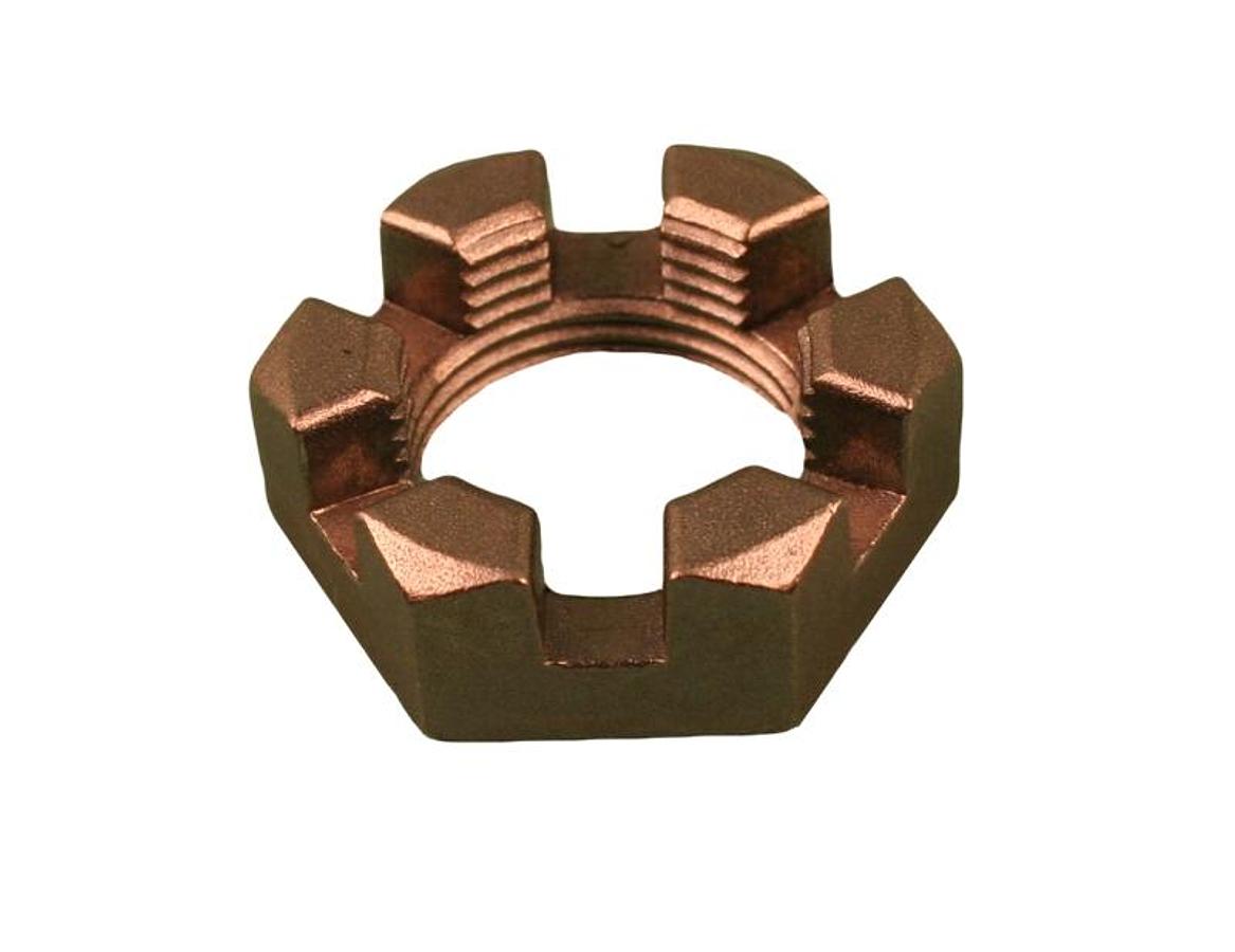 Spindle Nuts - Diameter: 1", Pitch: 14, Type: Slotted Jam Nut, Finish: Oiled