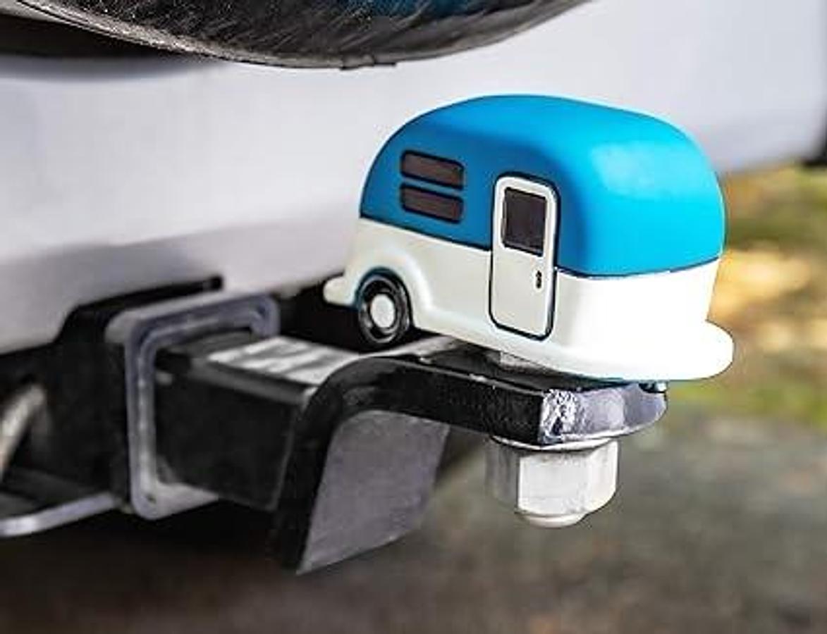 "life Is Better At The Campsite" Hitch Cover, Blue