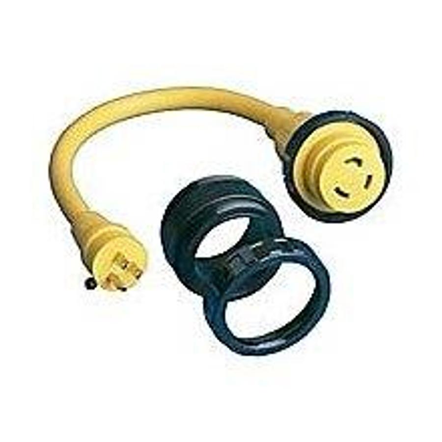 Pigtail Adapter W/ Led Indicator 30f Locking - 15m Straight Blade 125v