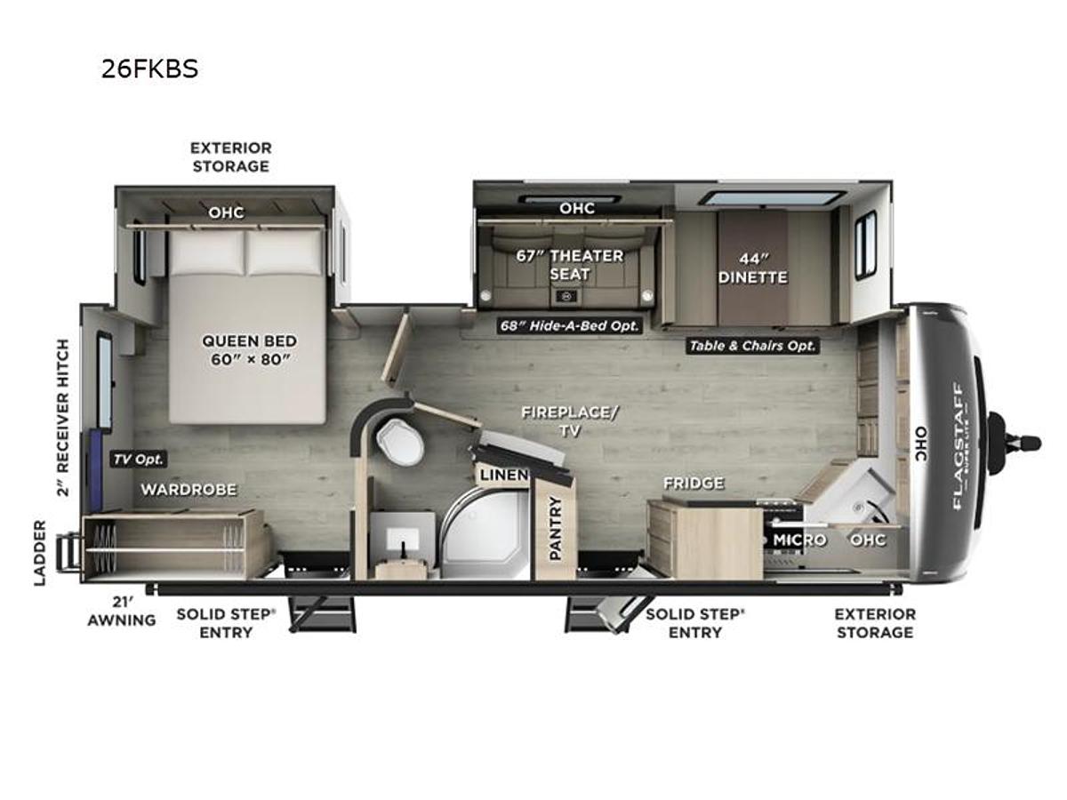 New 2026 Forest River RV Flagstaff Super Lite 26FKBS