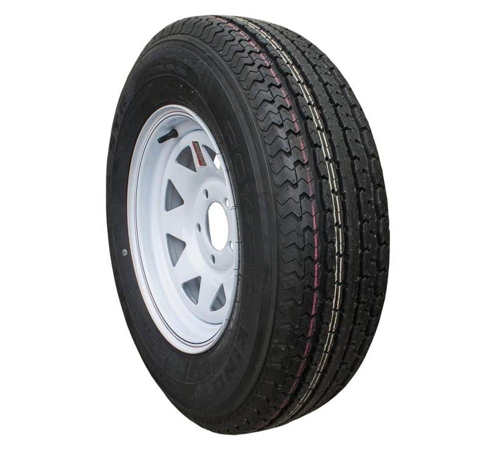 Tire & Wheel St205/75r X 15 Lrc 5 Hole White Spoke Wheel