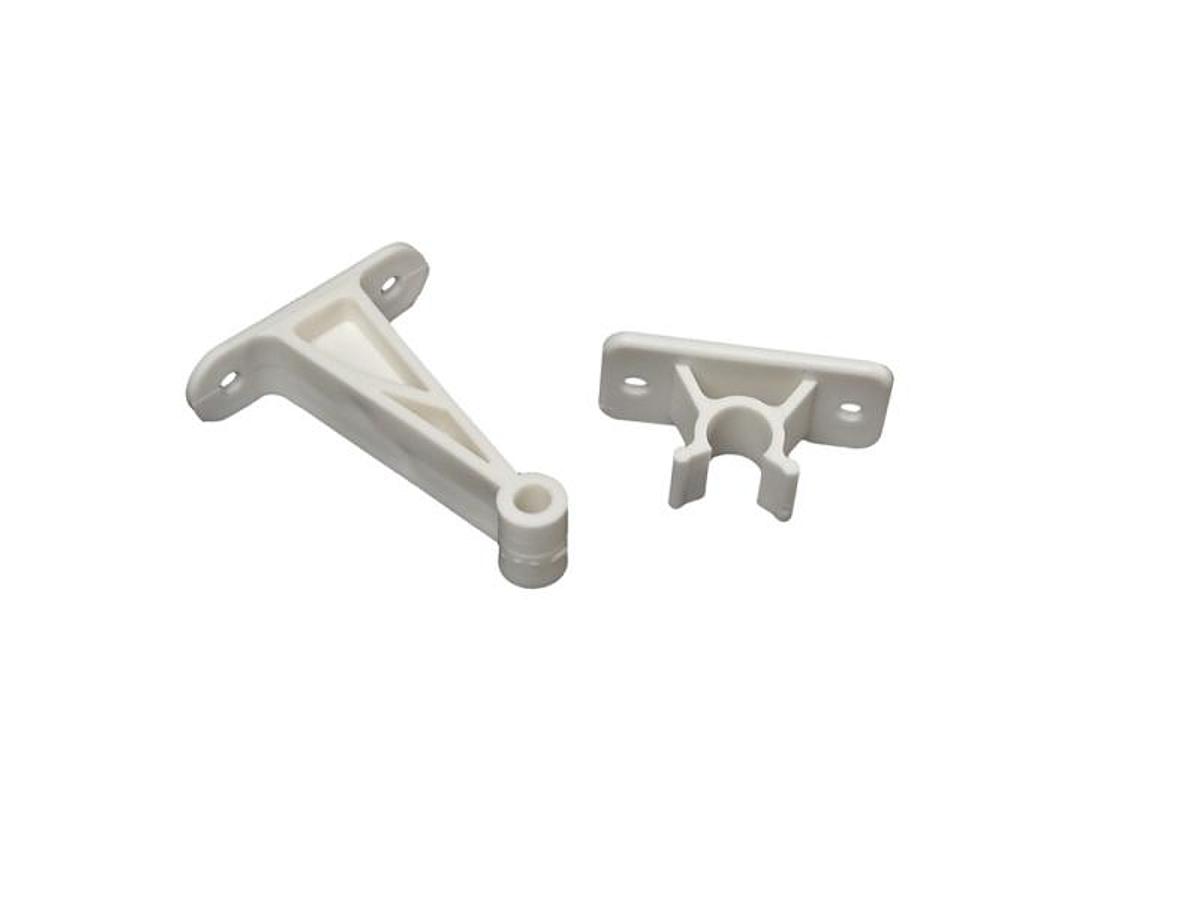 Entry Door Holder Plastic C Clip - White 3"