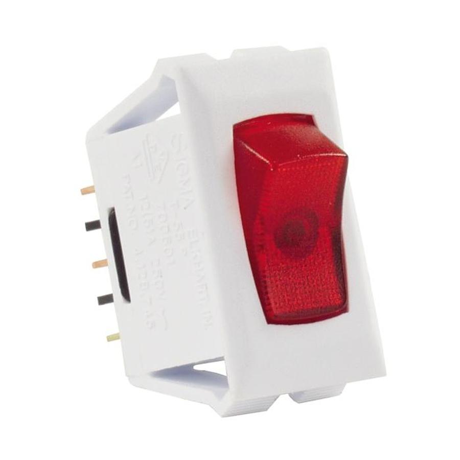Switch On / Off Illuminated Red / White 12v (1pk)