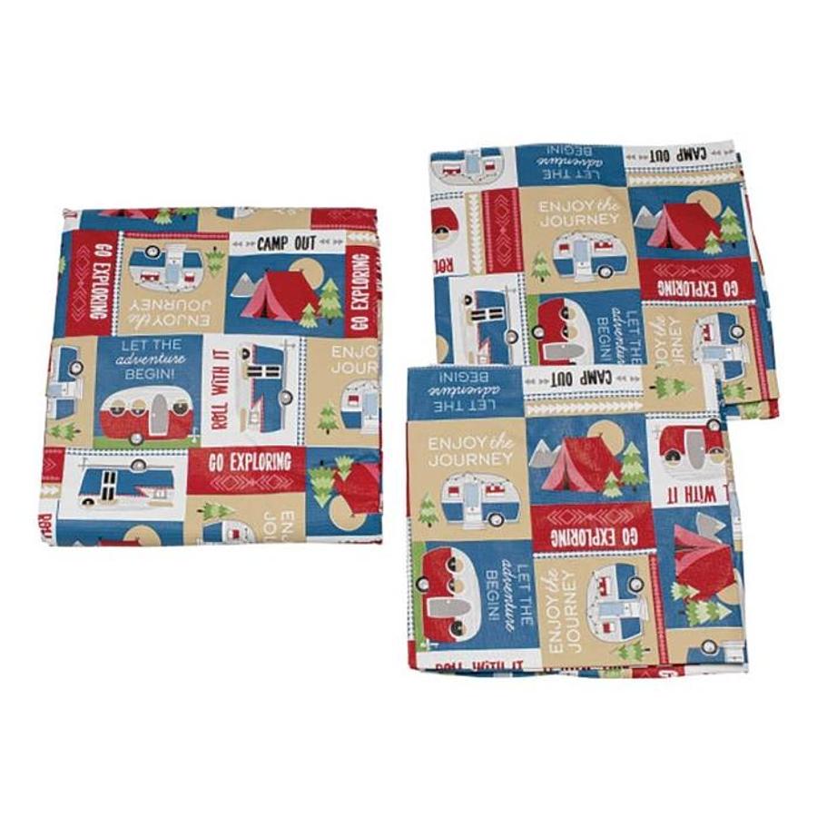 Table Cover Set - Camping Patchwork 3 Pc.