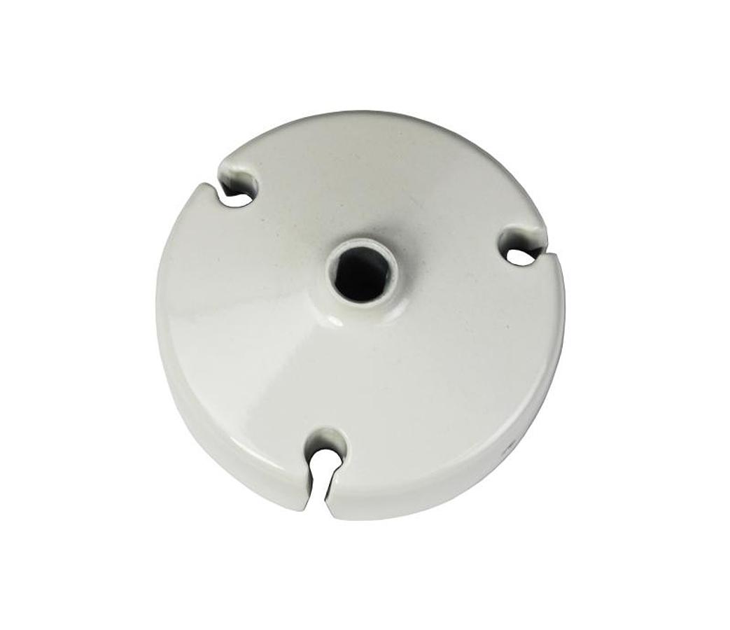 End Cap Tri Hole White