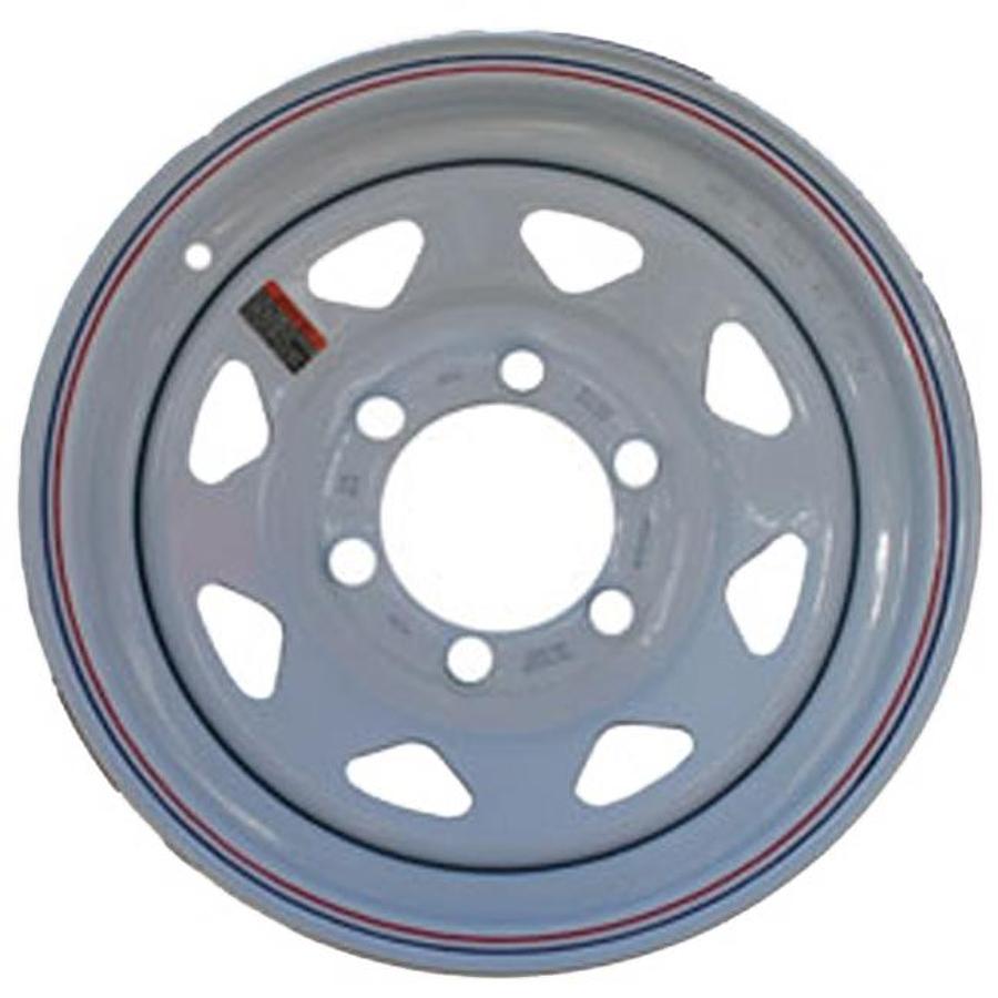 Wheel White Spoke; 16 X 6 Inch 6 Hole