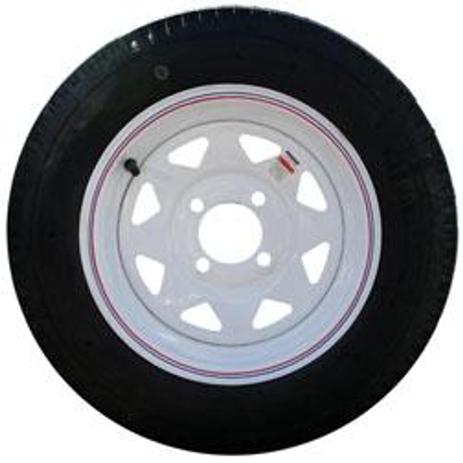 Tire And Wheel Eco Trail Bias Ply 5.30 X 12 Lrc; White Spoke 4 Hole