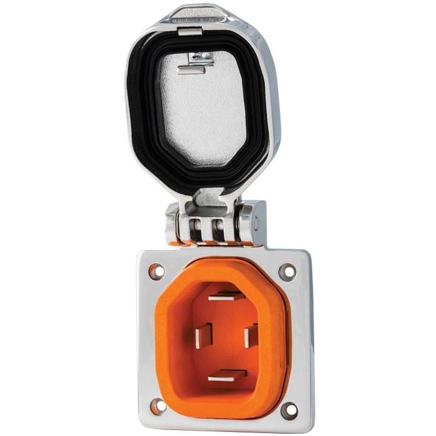 Inlet - 50 Amp Stainless Steel