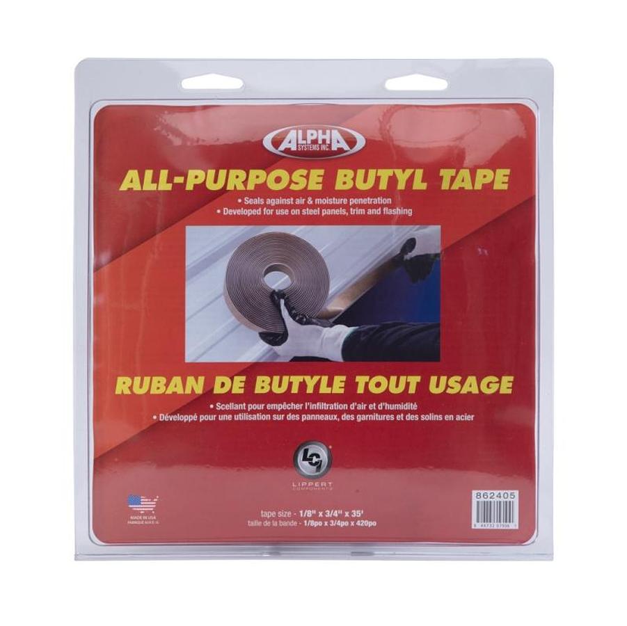 Q130 1/8" X 3/4" X 35' Butyl Tape - White - Clam Shell