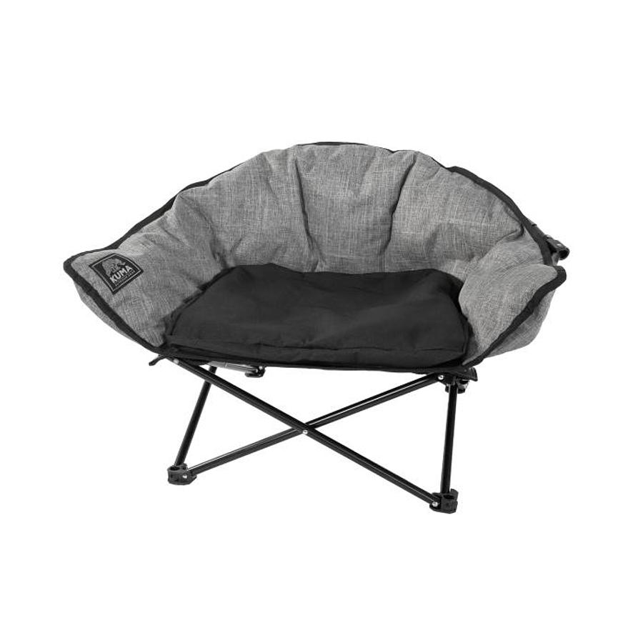 Kuma Little Lazy Bear Dog Bed - Heather Grey