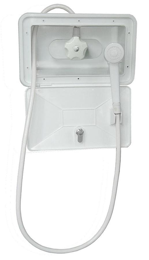 Exterior Shower Box 1 Handle - White