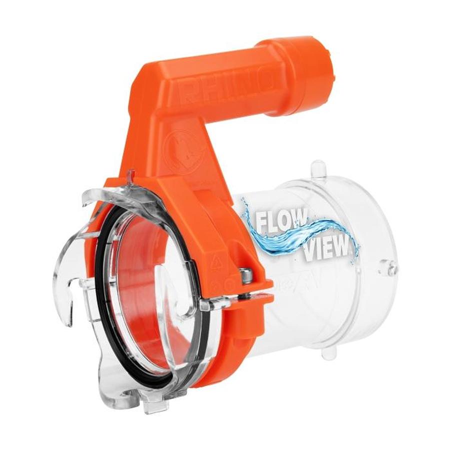 Rhino Rv Sewer Hose Extender Pro - 5″ Extension Torque-grip Handle With Built-in Led Flashlight