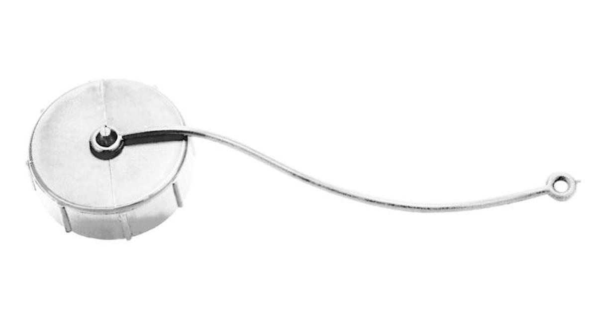 Cap With Strap, 1-1/2" Fpt - White - Bulk