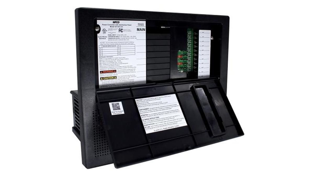 Auto-detect Converter/charge W/ Distribution Center For 30 Amp Ac Service - 45 Amp Dc Output W/ 11 Circuits Black