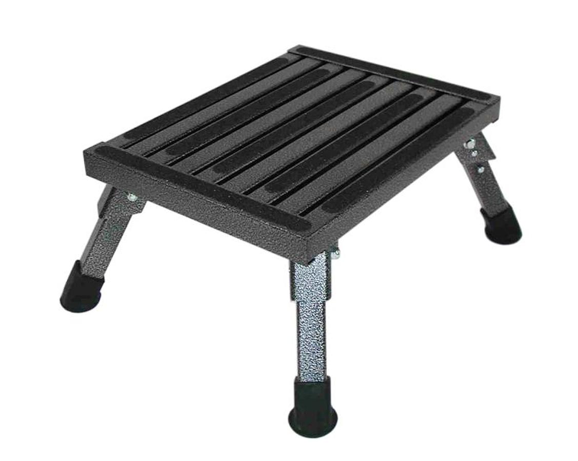 Small Folding Safety Step Silver Vein Textured