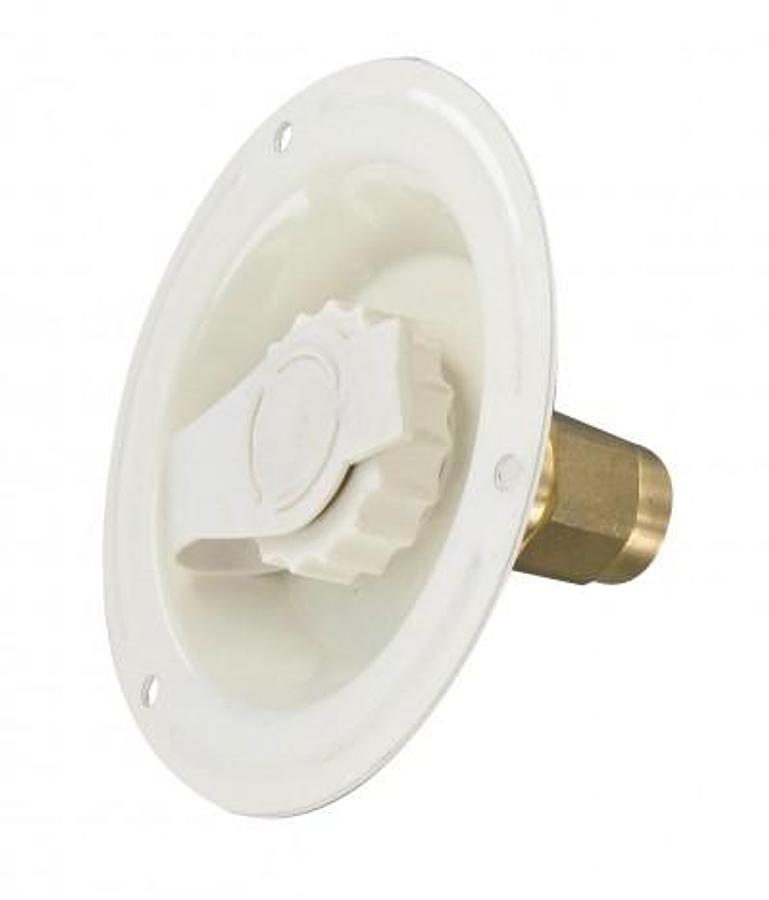 City  Water Inlet -recessed Colonial White, Bulk