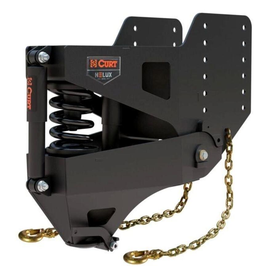 Curt Helux Coil-spring Gooseneck Pin Box, 5,000 Lbs. Pin Weight, 20,000 Lbs. Capacity