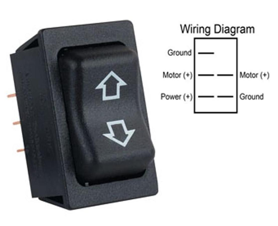 Switch Motor Slide Out High Current, Black