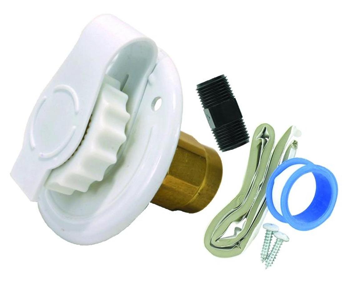 City Water Inlet - Flush Mount White, Carded