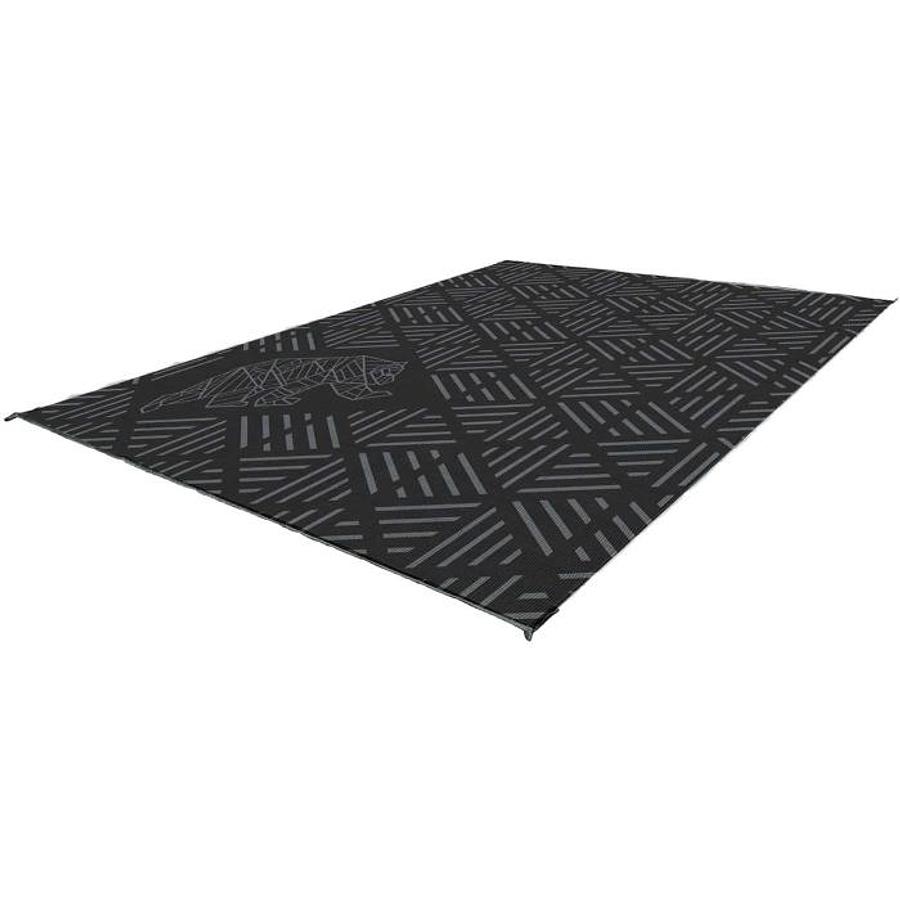 Striped Peaks Outdoor Mat 9' X 9' Black/grey