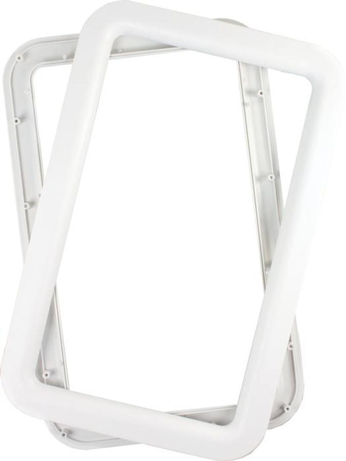 R V Deluxe Entry Door Window Frame - White