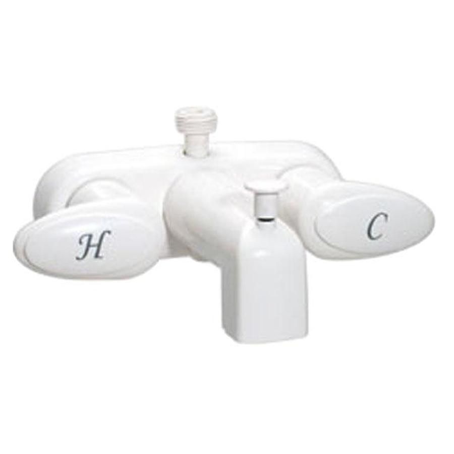 Faucet - Tub/shower 4" White Plastic