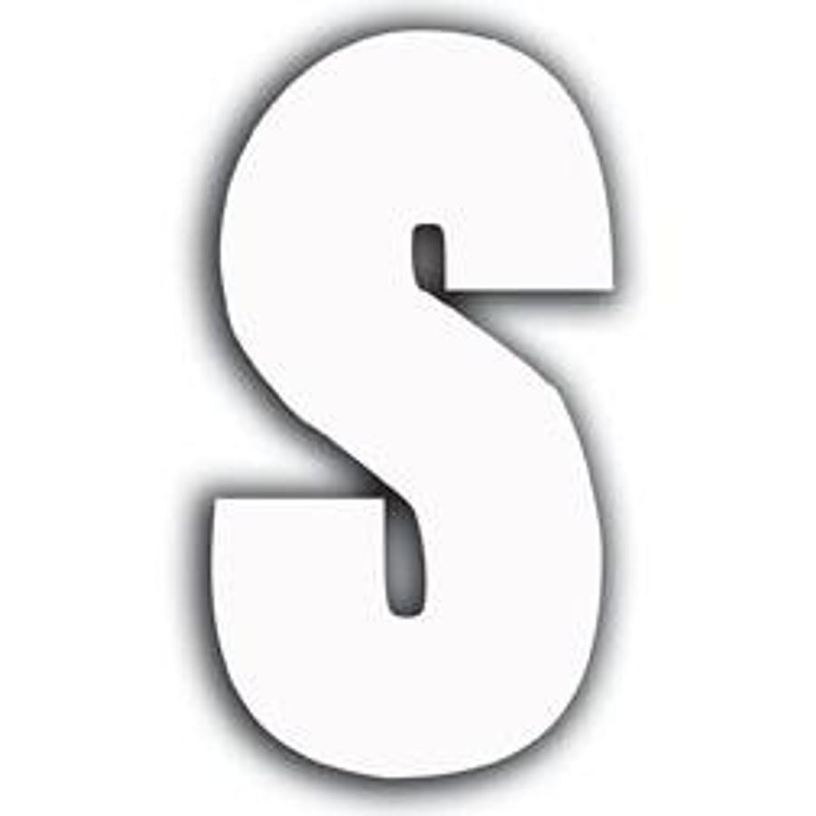 White Letter - S